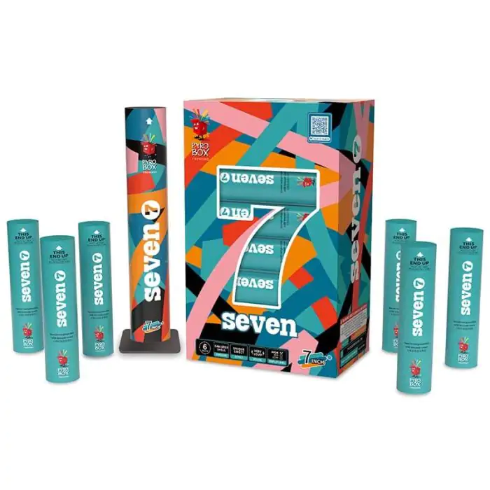 Seven 7 | 6PK Reloadable Artillery Shells by PYRO BOX